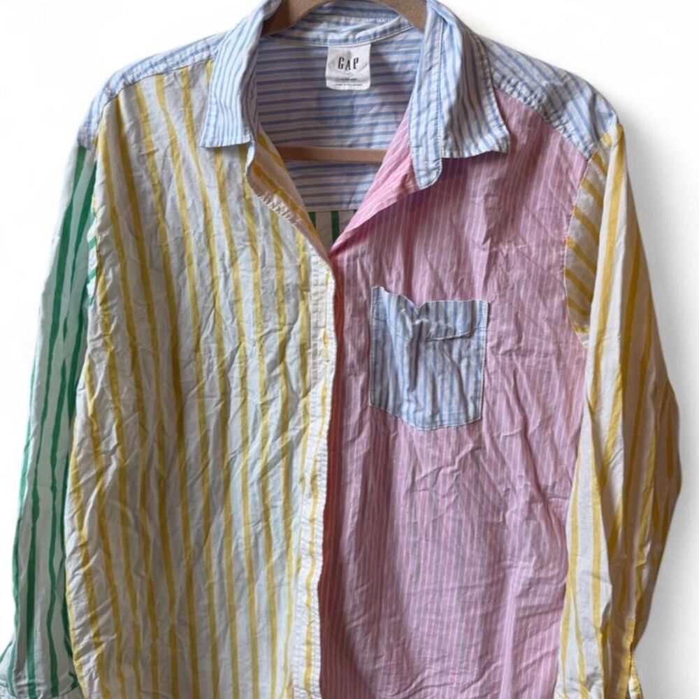 Gap Multicolor Pastel striped button up shirt